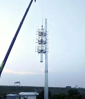 Torres monopolares para el nuevo ferrocarril interurbano de Baiguang