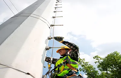 Torre de comunicación monopolo de 35m